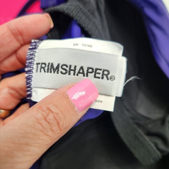 Trimshaper Chic Ruched Purple One Piece Swimsuit size 18 Shaper Sliming - Picture 7 of 12